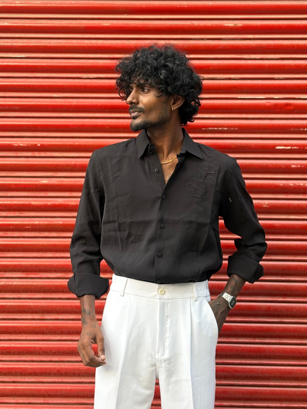 Black Embroidery Shirt