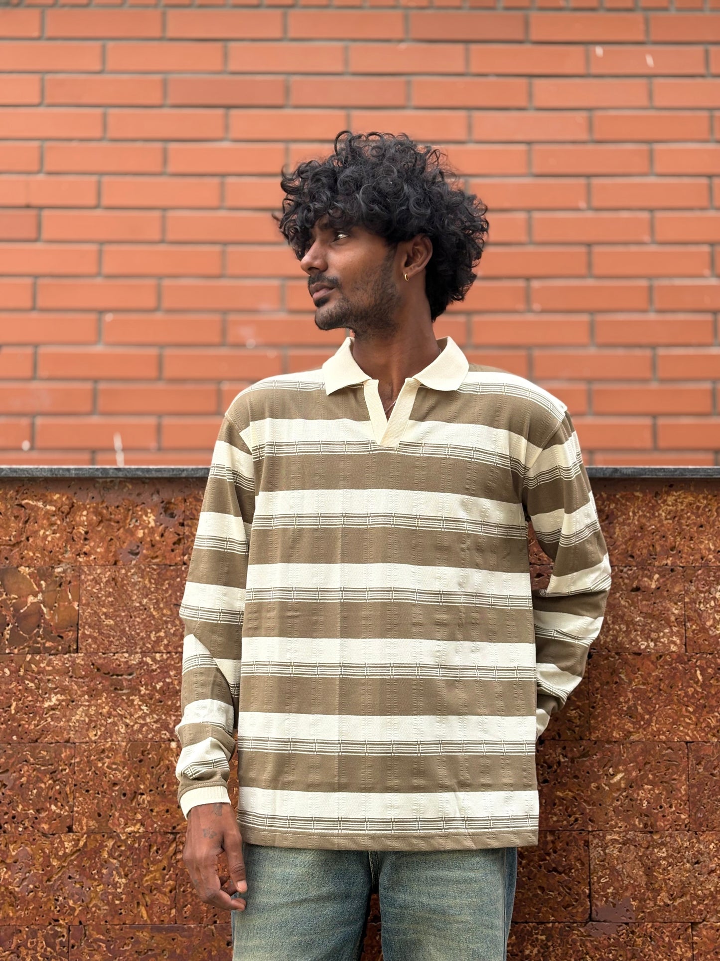Green Full Sleeve Polo Tshirt