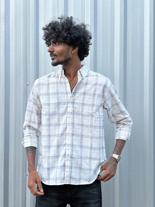 White Flannel Checked Shirt