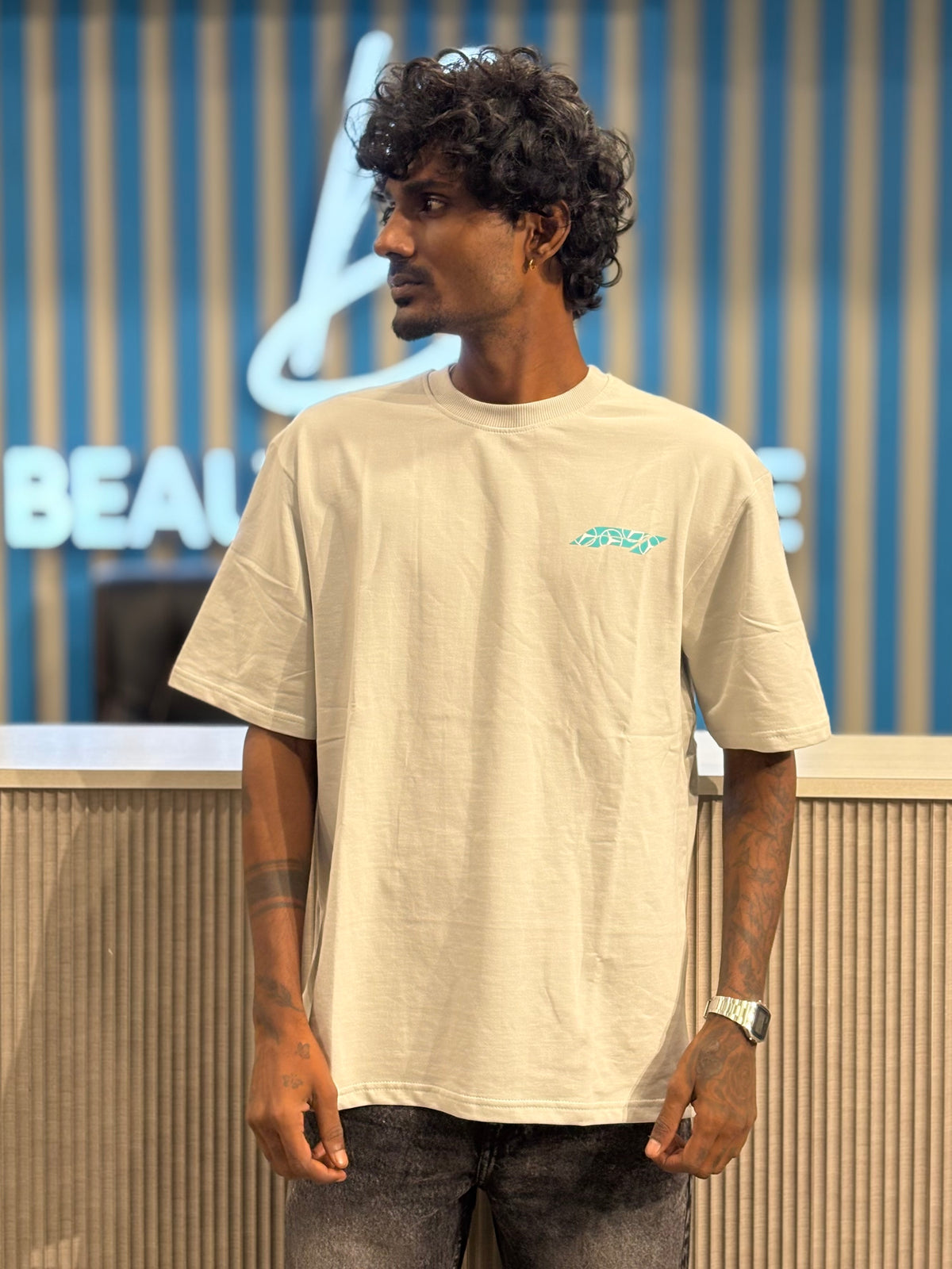 Light Beige Oversized Tshirt