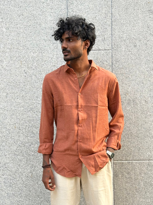 Brown Linen Shirt