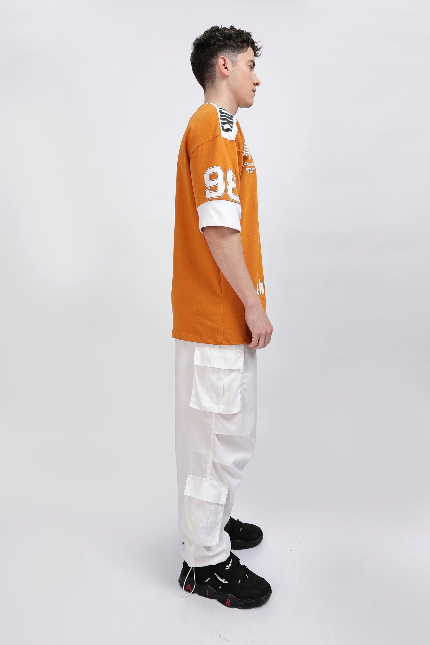 Orange And White Oversized Tshirt