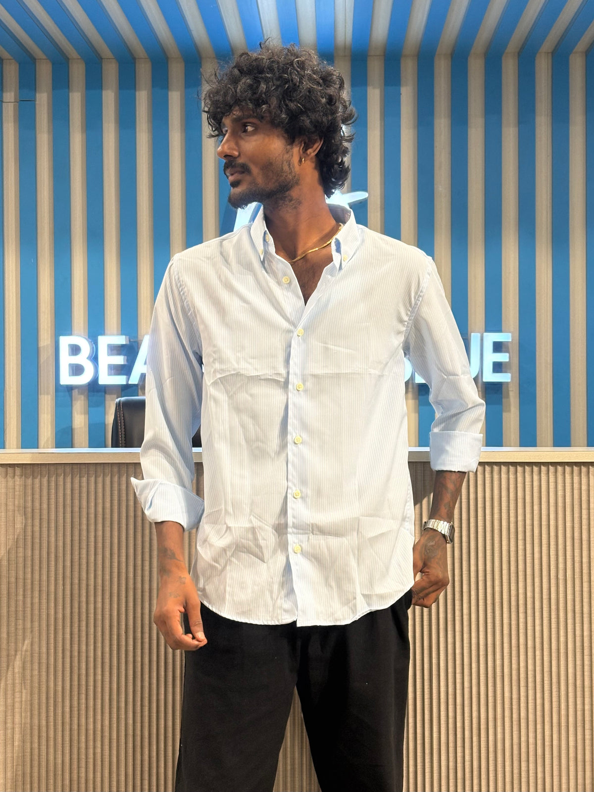 Blue Striped Shirt