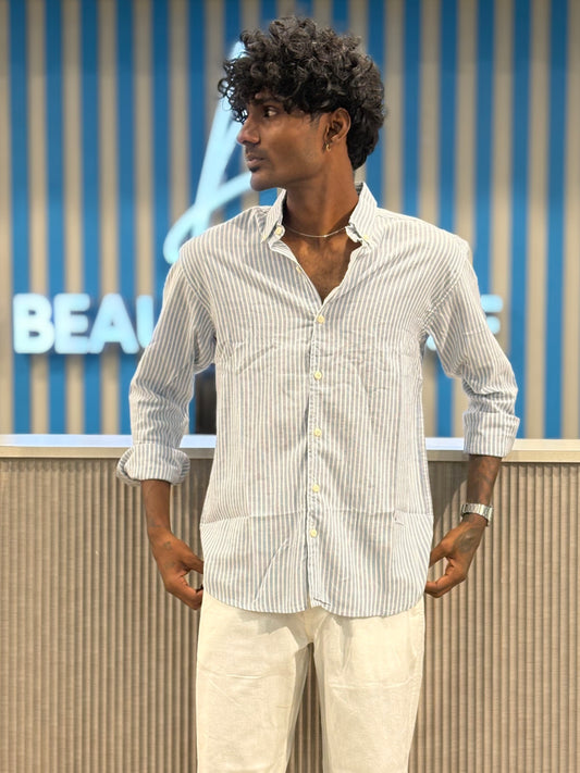 Blue Striped Old Money Shirt