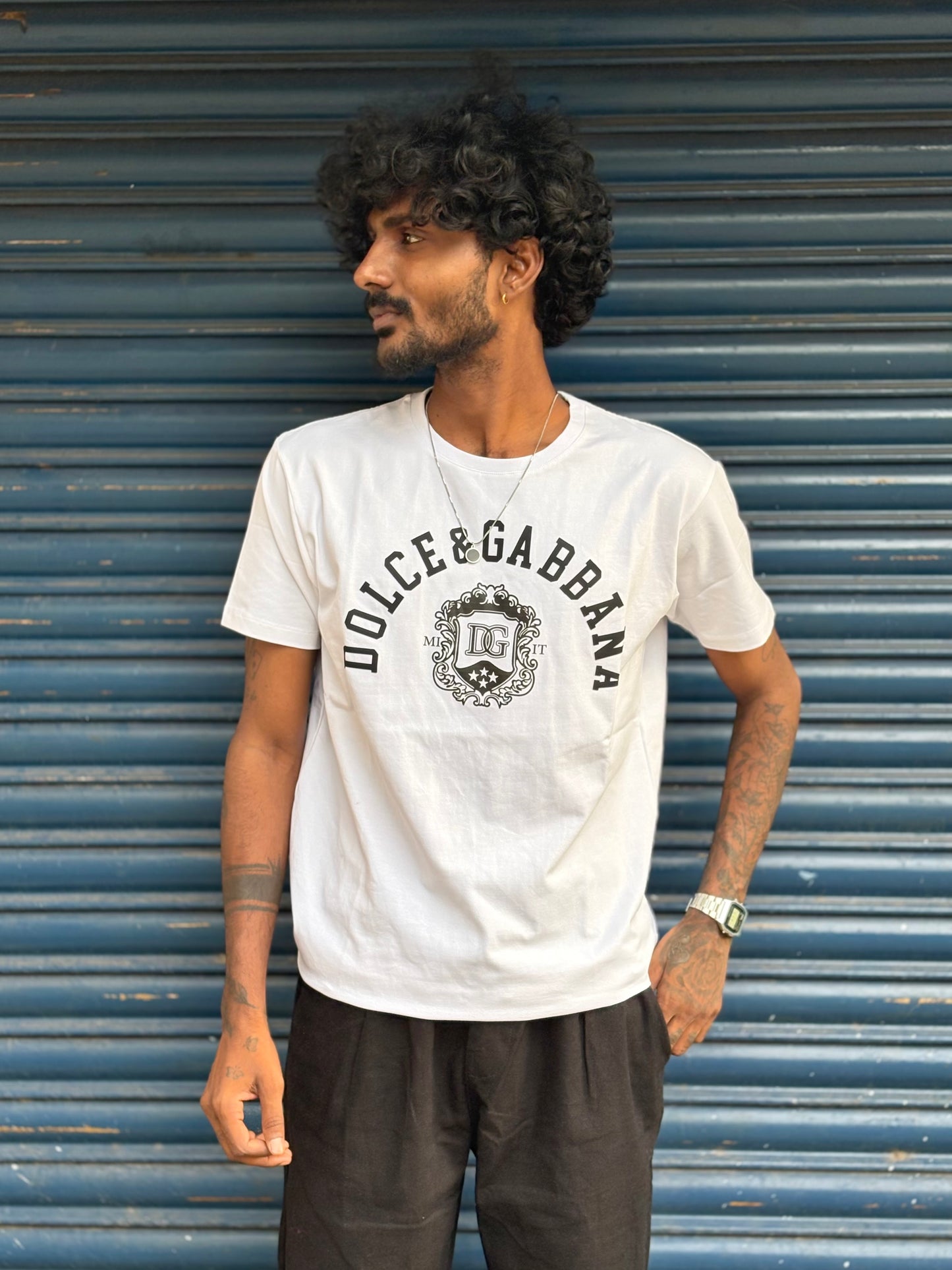 White Half Sleeve T-shirt