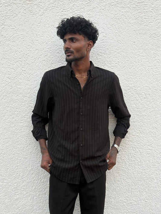 Black Striped Shirt