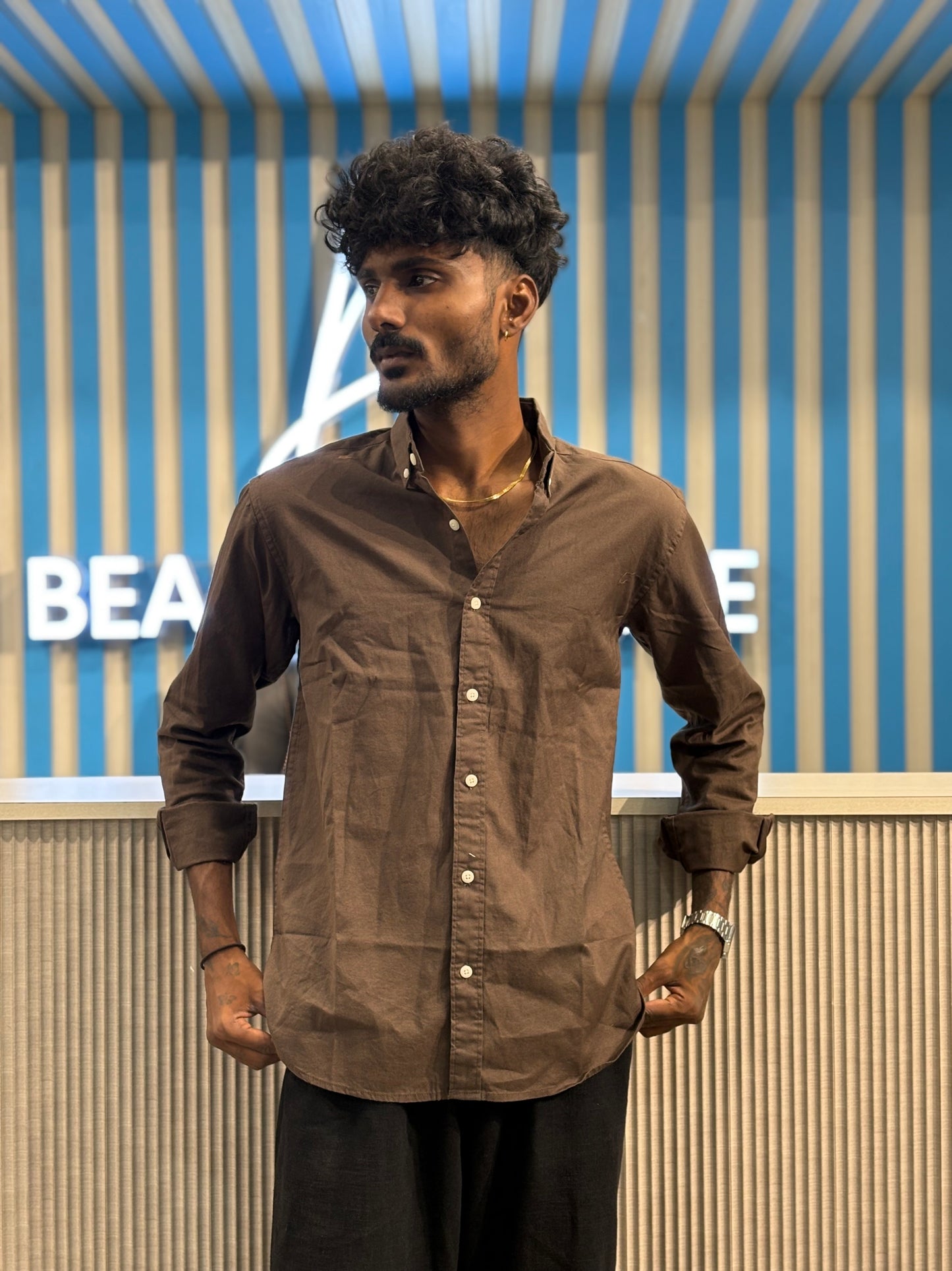 Brown Linen Shirt