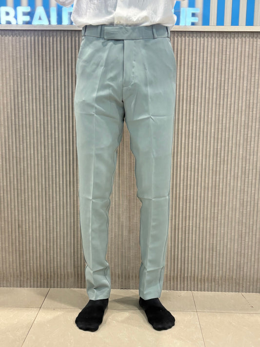 Pista Green Polo Fit Formal Pants