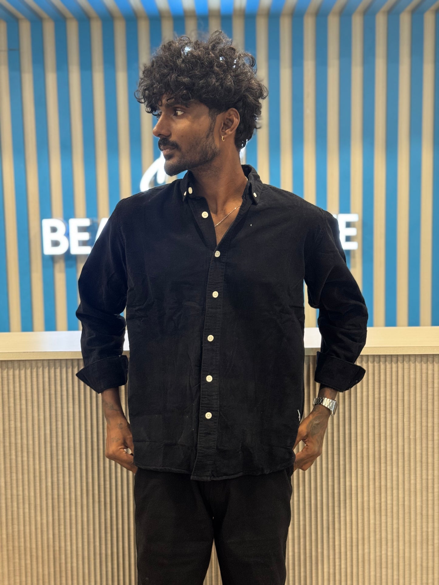 Black Corduroy Shirt