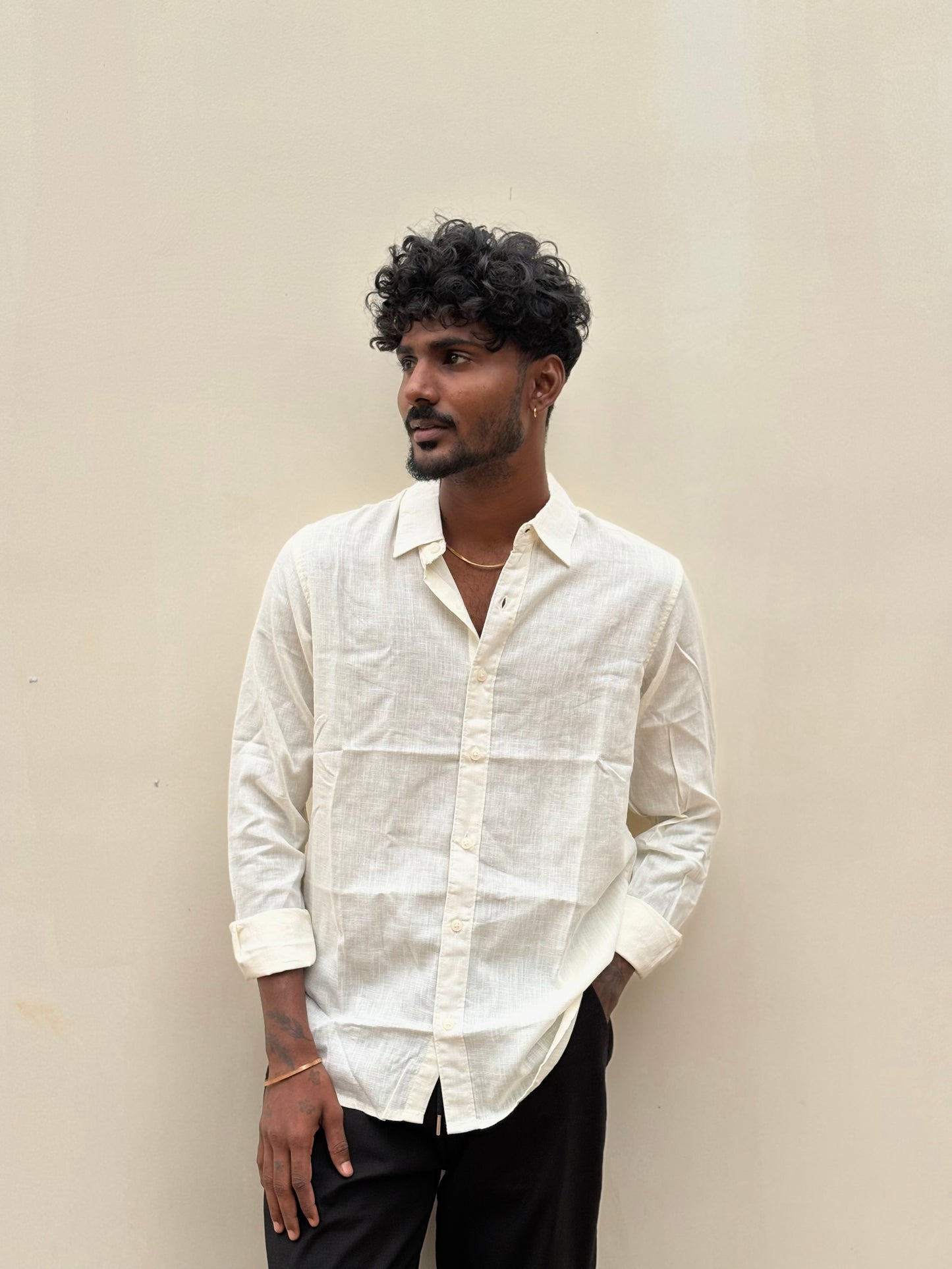 Off White Linen Shirt