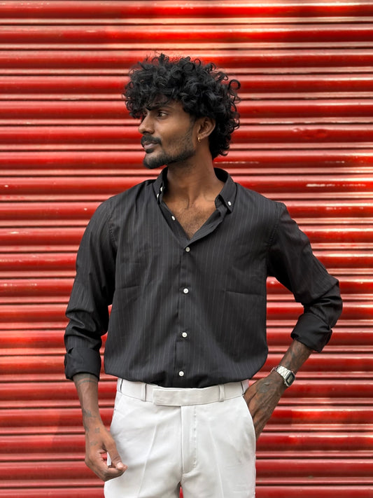 Black Striped Shirt