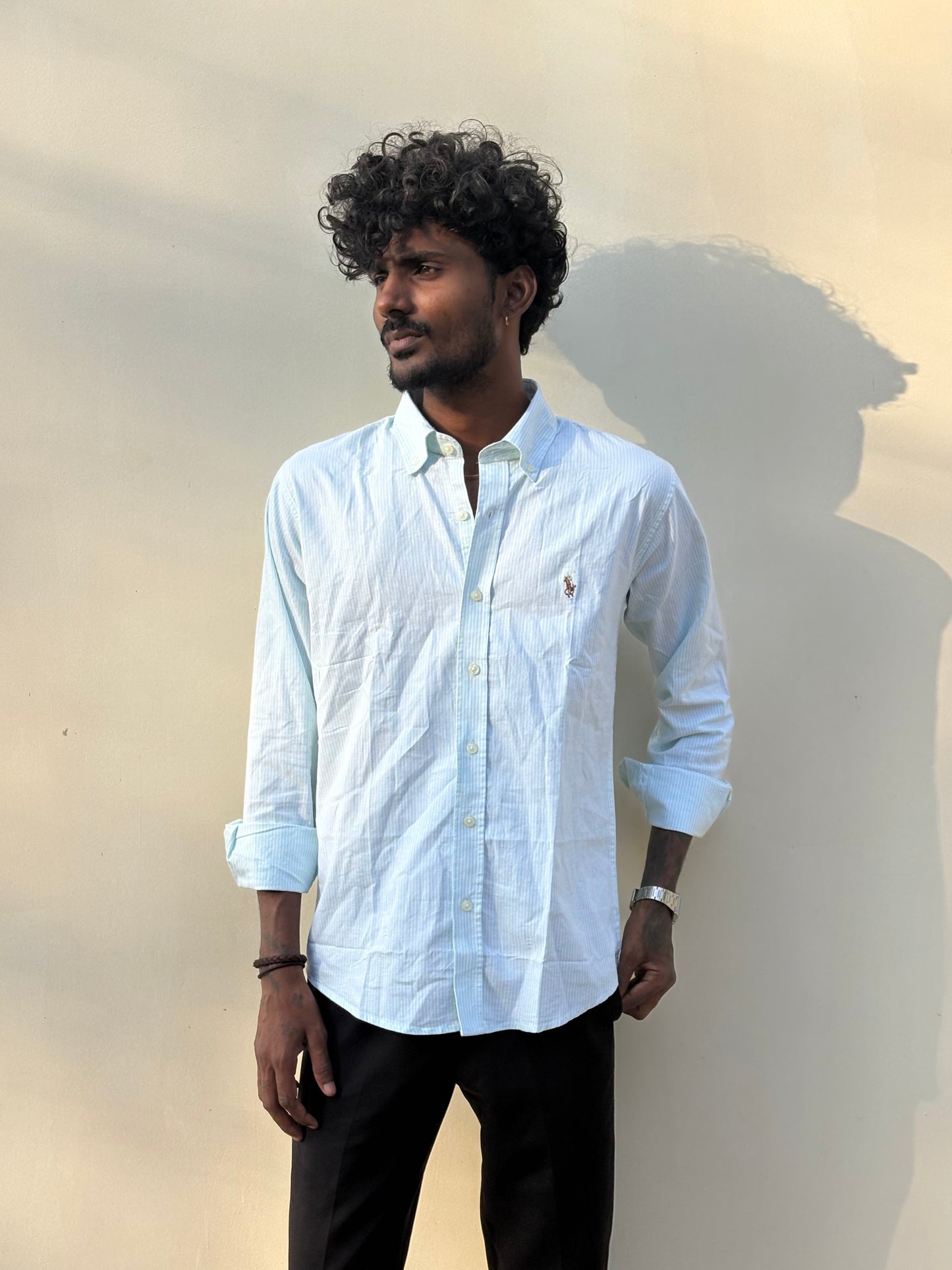 Green Striped Old Money Shirt