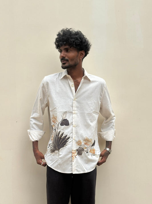 Off White Embroidery Shirt