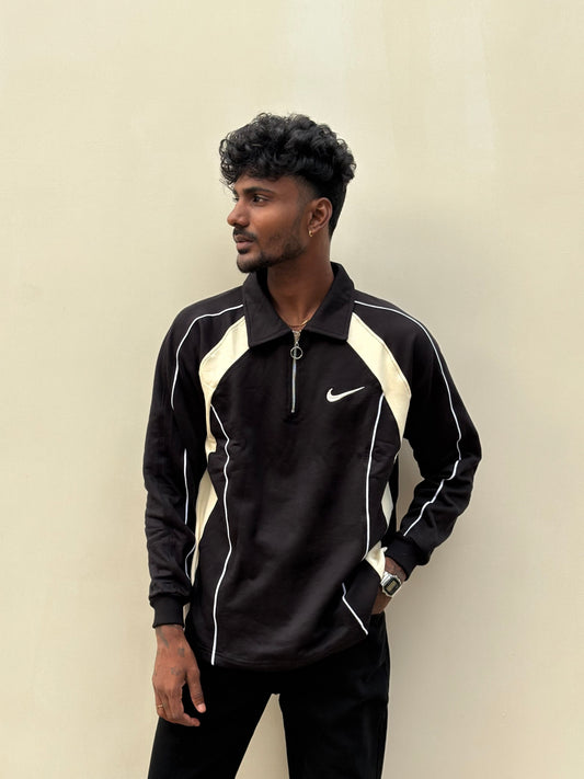 Black Zipper Sweatshirt