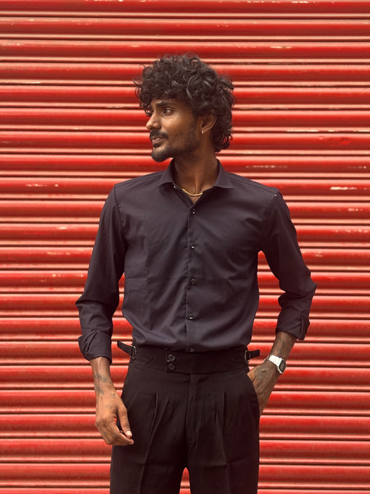 Navy Blue Liquid Shirt