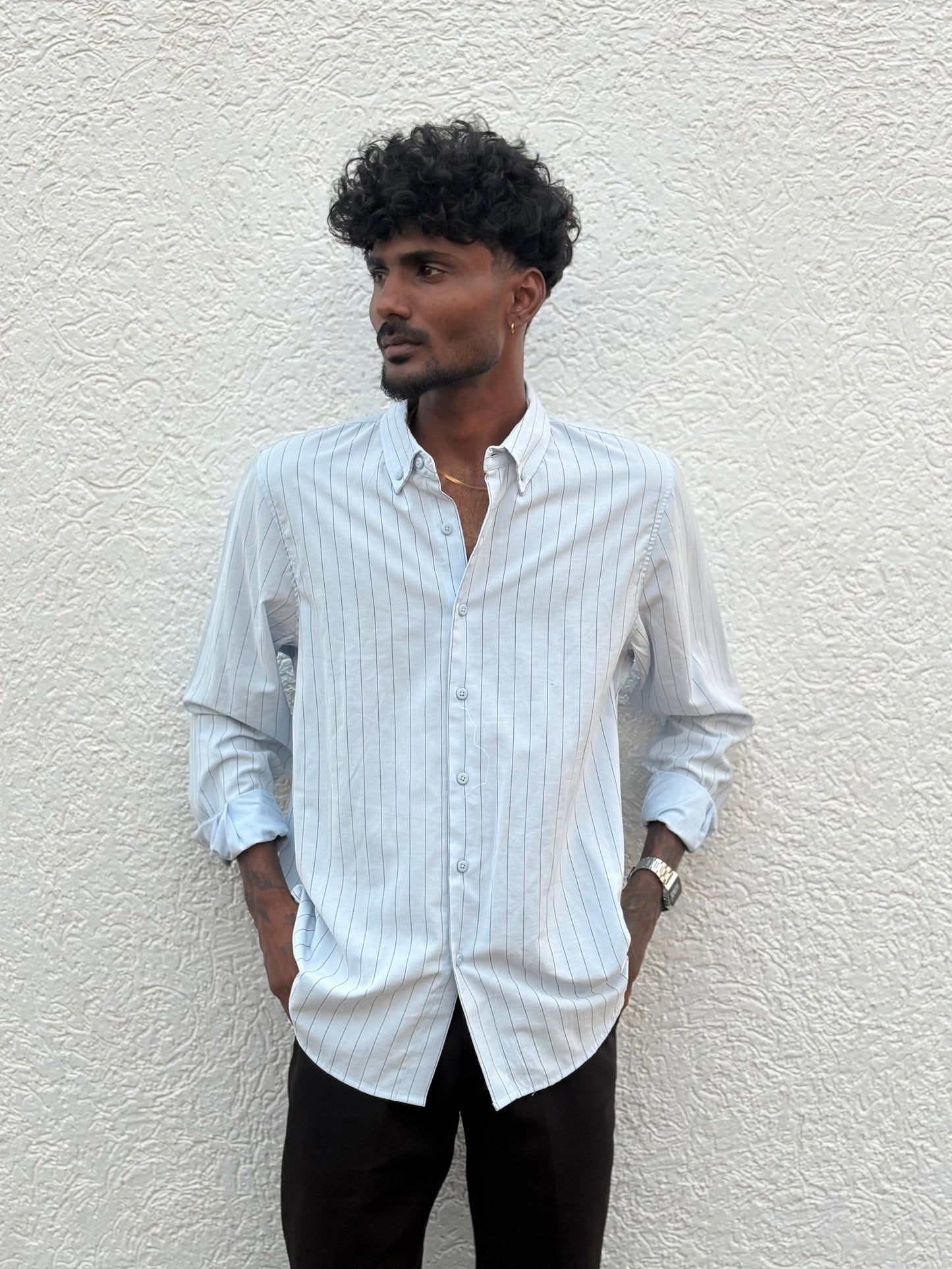 Light Blue Striped Shirt