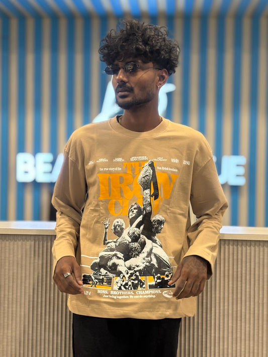 Beige Full Sleeve T-shirt