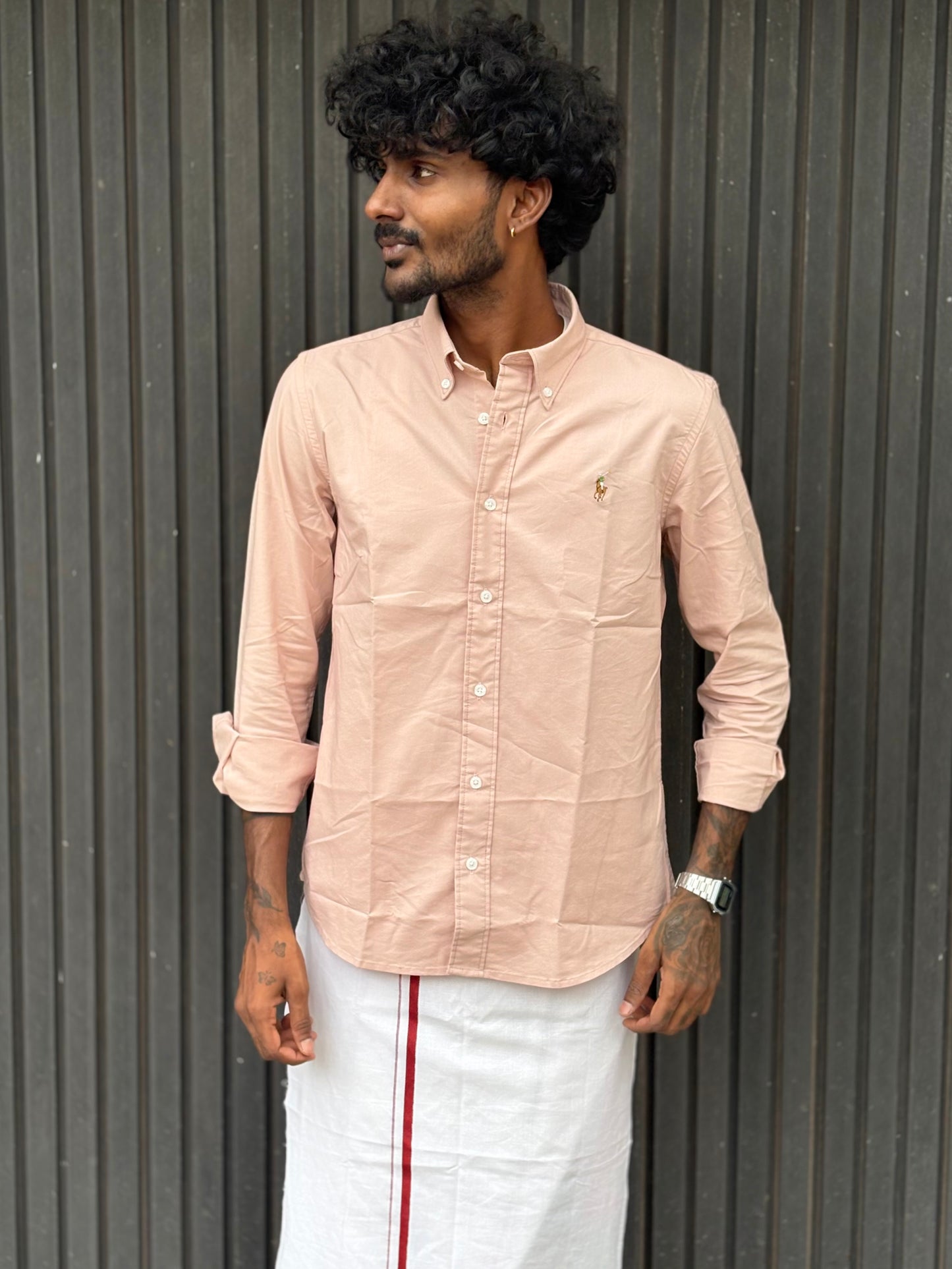Pink Poly Oxford Shirt