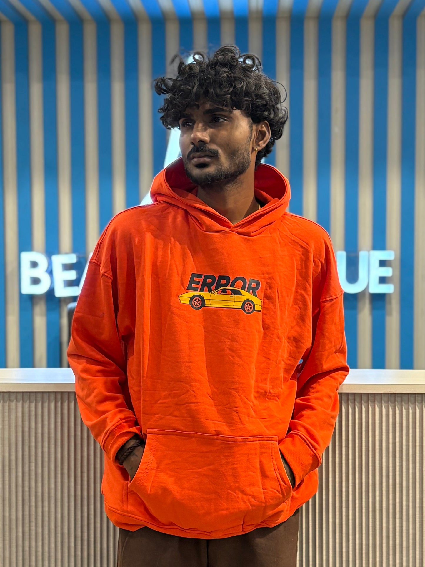 Orange Oversized Hoodie