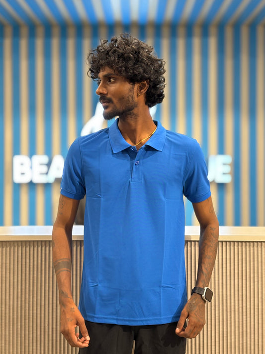 Blue Honeycomb Polo Tshirt