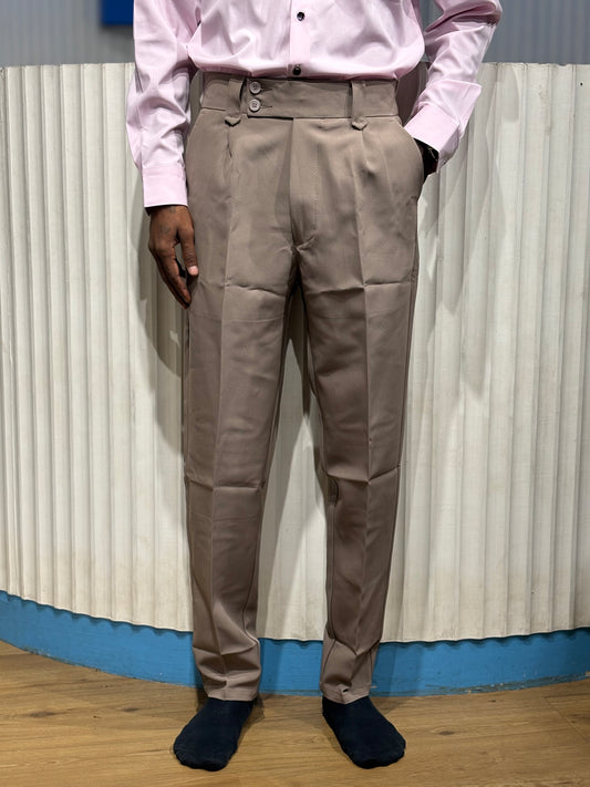Brown Korean Rib Formal Pants