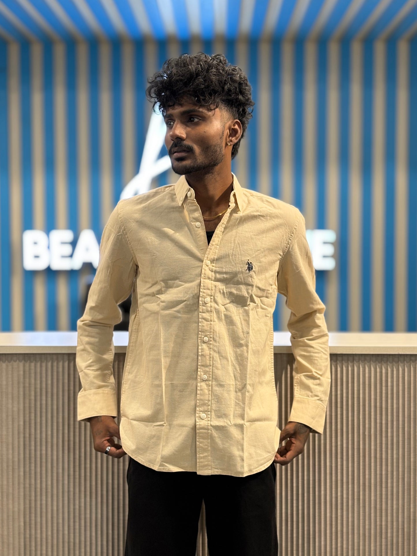 Beige Linen Shirt