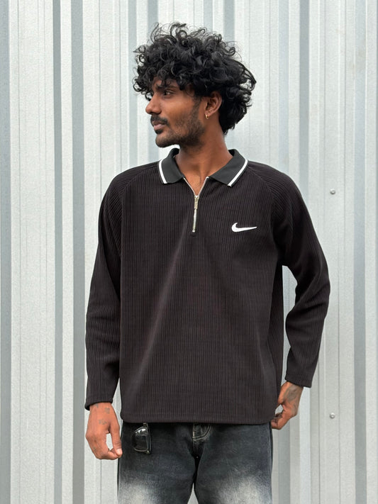 Black Zipper Sweatshirt