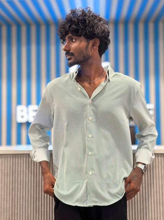 Green Striped Shirt