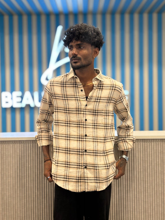Beige Flannel Shirt
