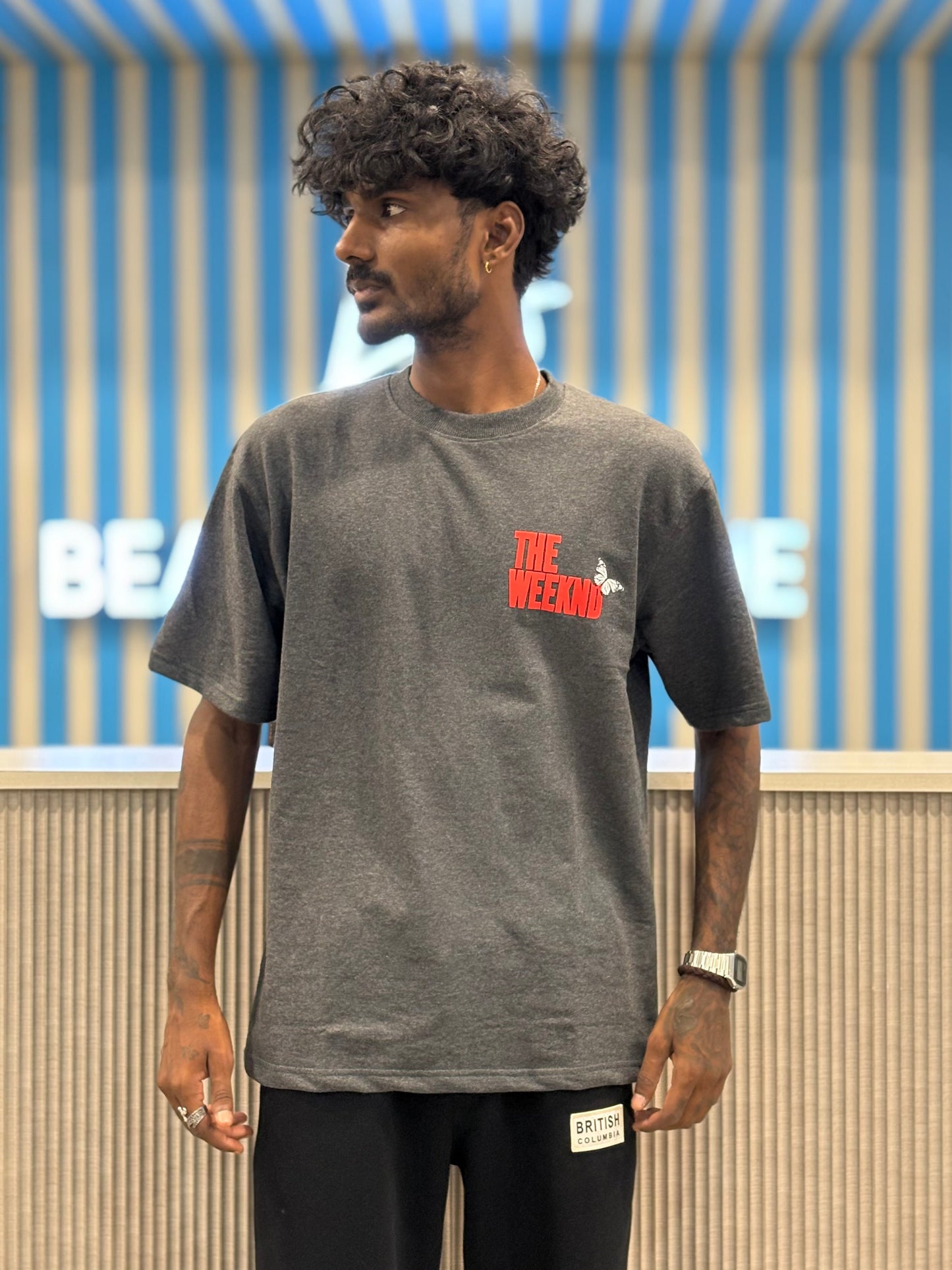 Black Acid Wash Oversized Tshirt