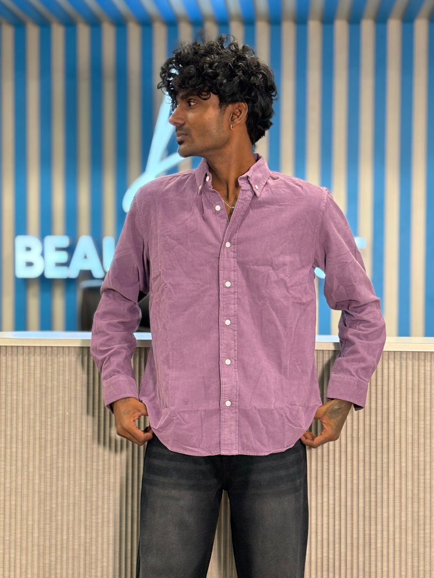 Lavender Corduroy Shirt