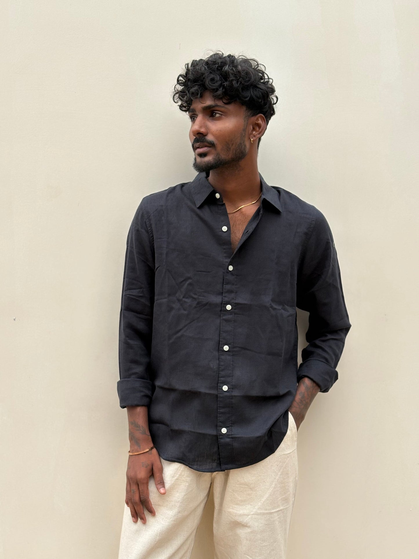 Black Linen Shirt
