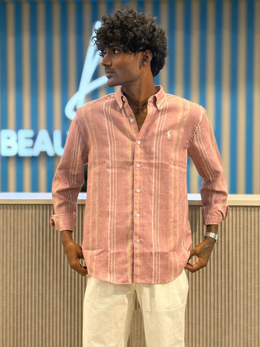 Pink Striped Old Money Shirt