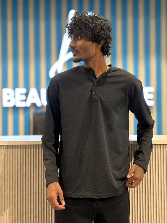 Black Henley Tshirt