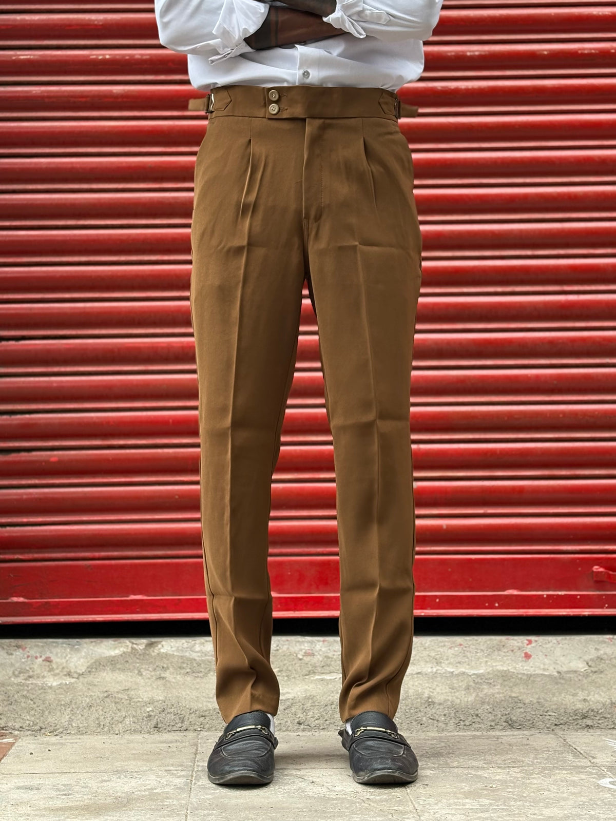 Brown Armani Gurkha Pant