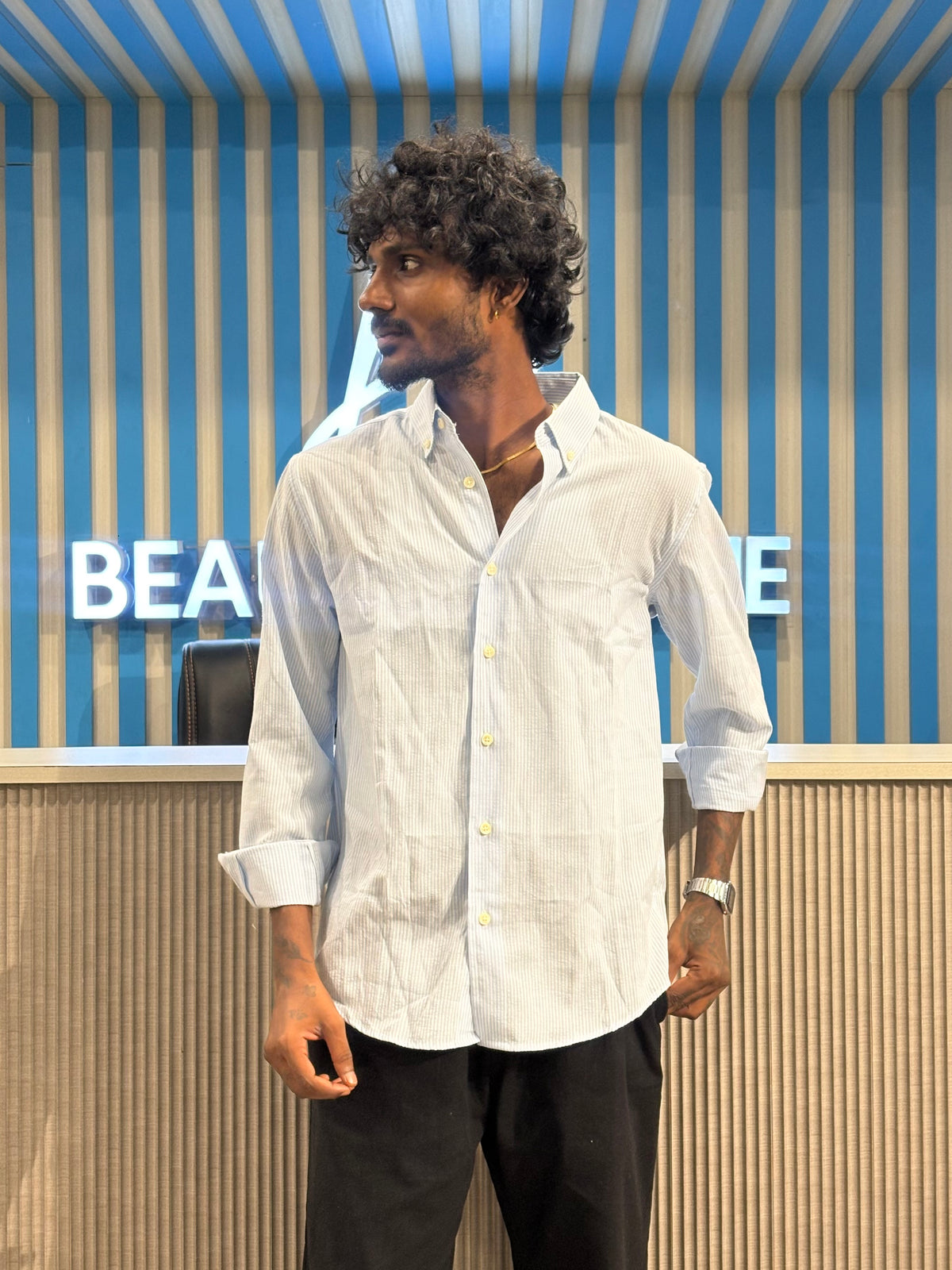Blue Striped Shirt