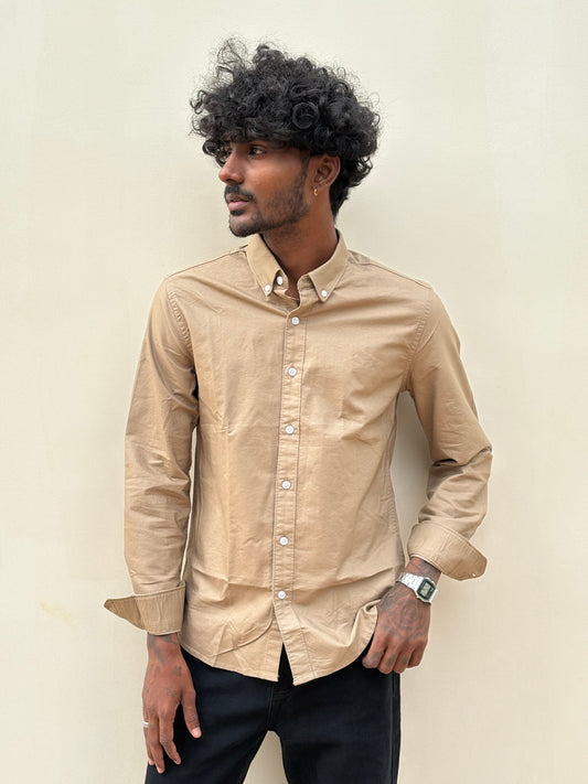 Light Brown Elbow Patch Shirt
