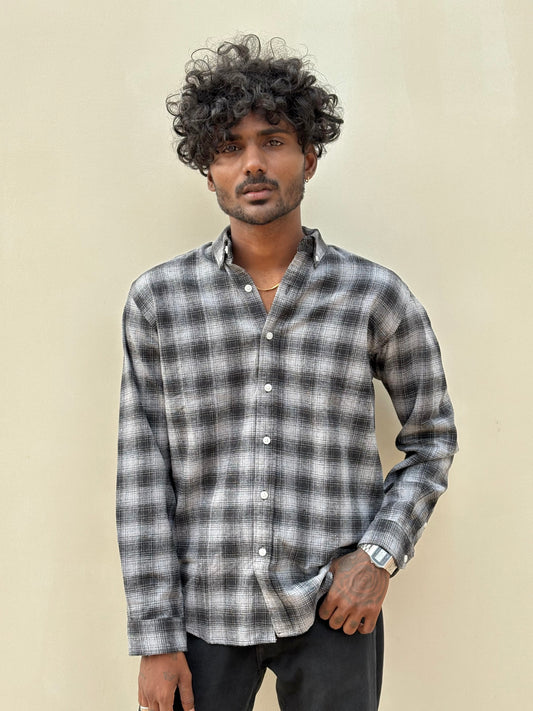 Black And White Flannel Shirt