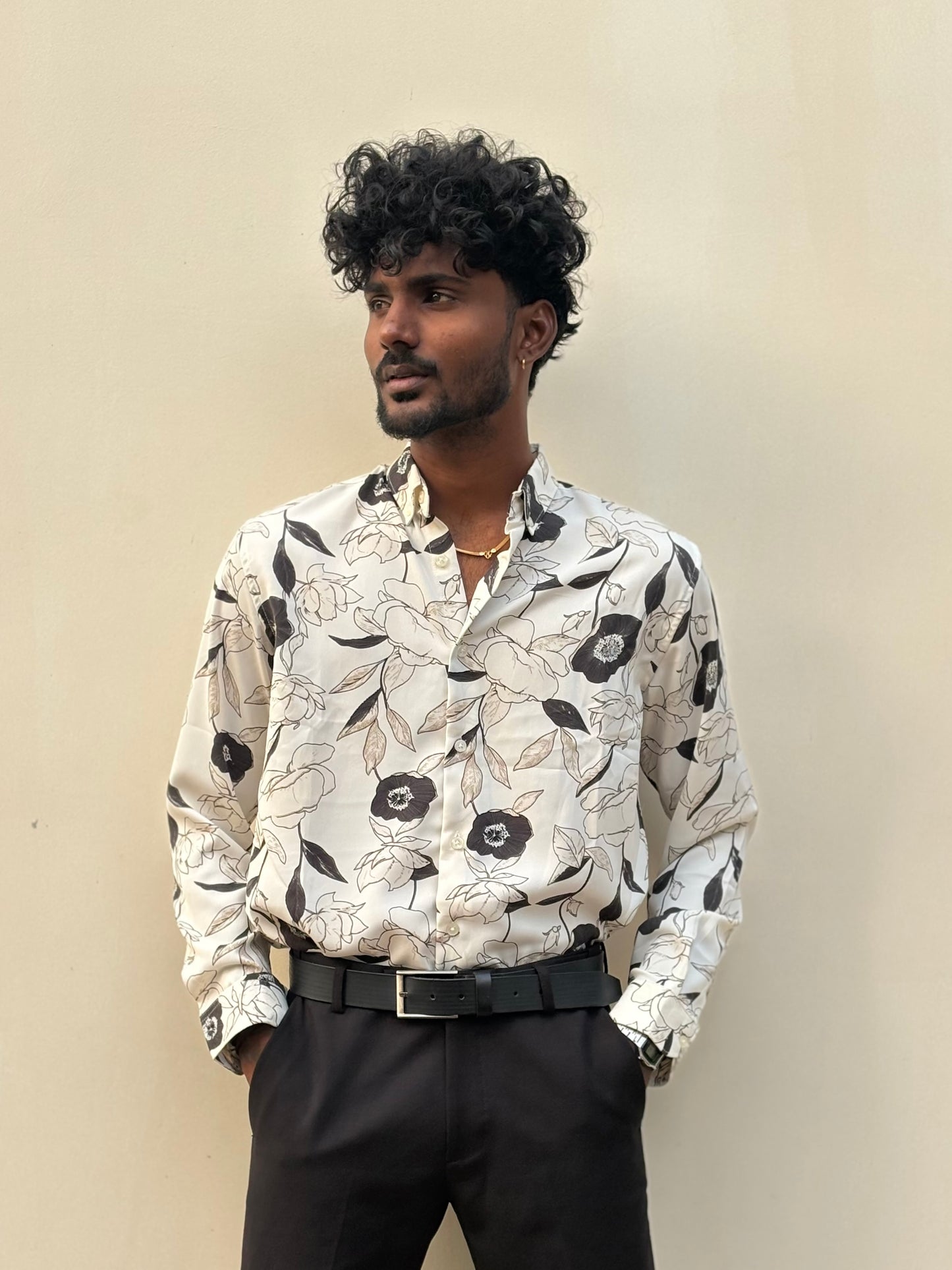 White Rayon Viscose Shirt