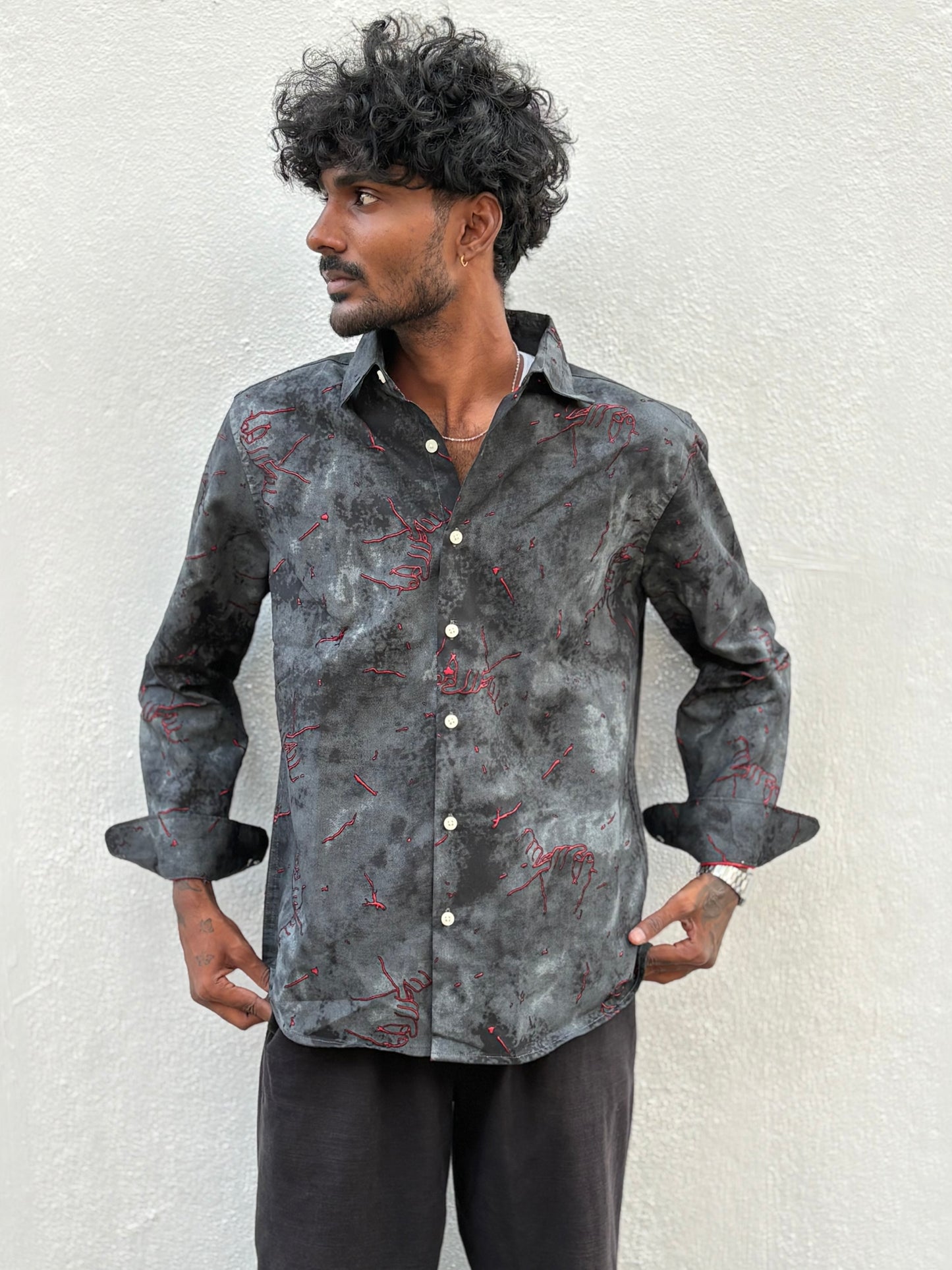 Black Embroidery Shirt