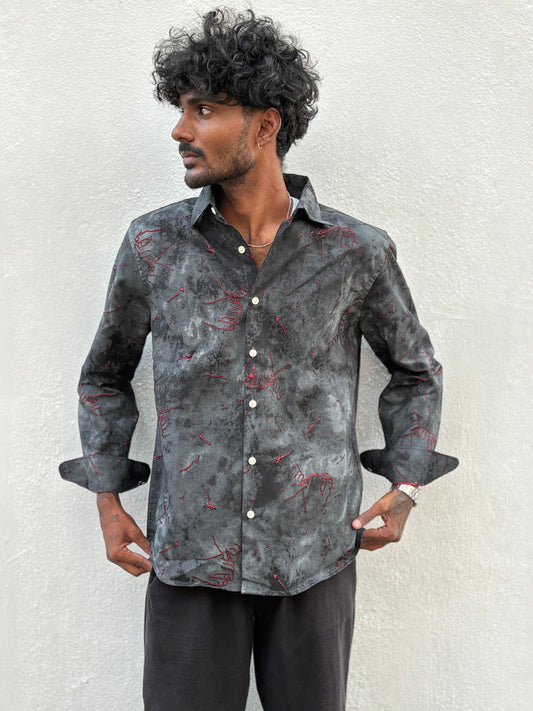 Black Embroidery Shirt