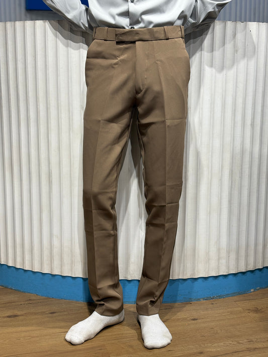 Brown Polo Fit Formal Pants