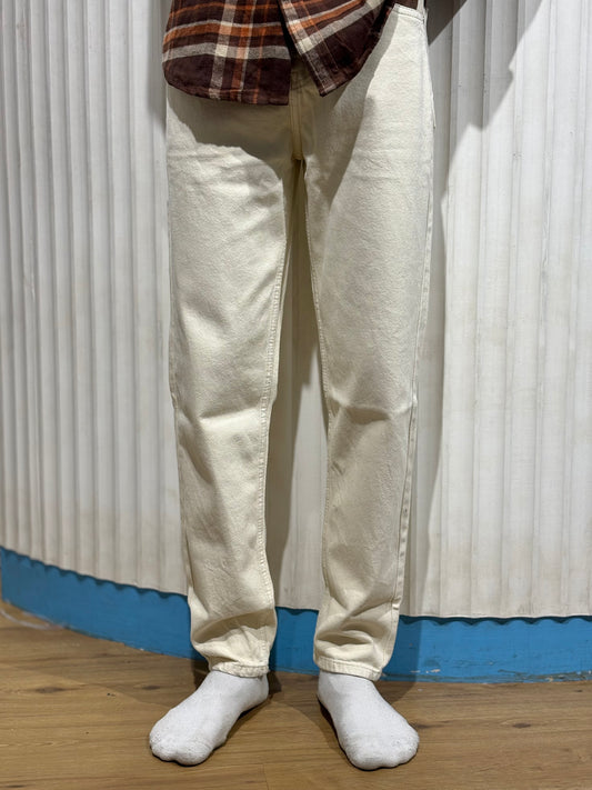Beige Semi Baggy Jeans