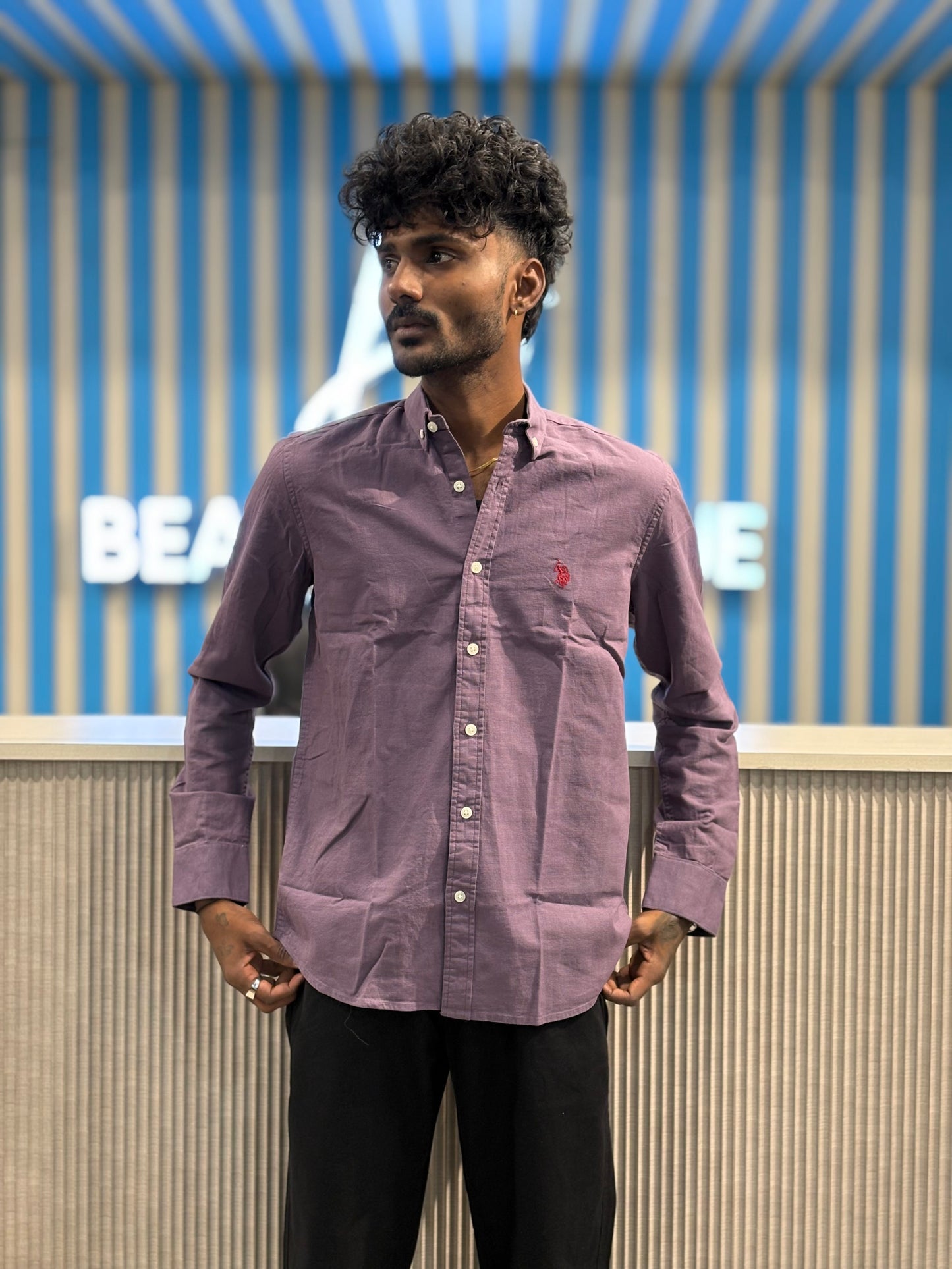 Violet Linen Shirt