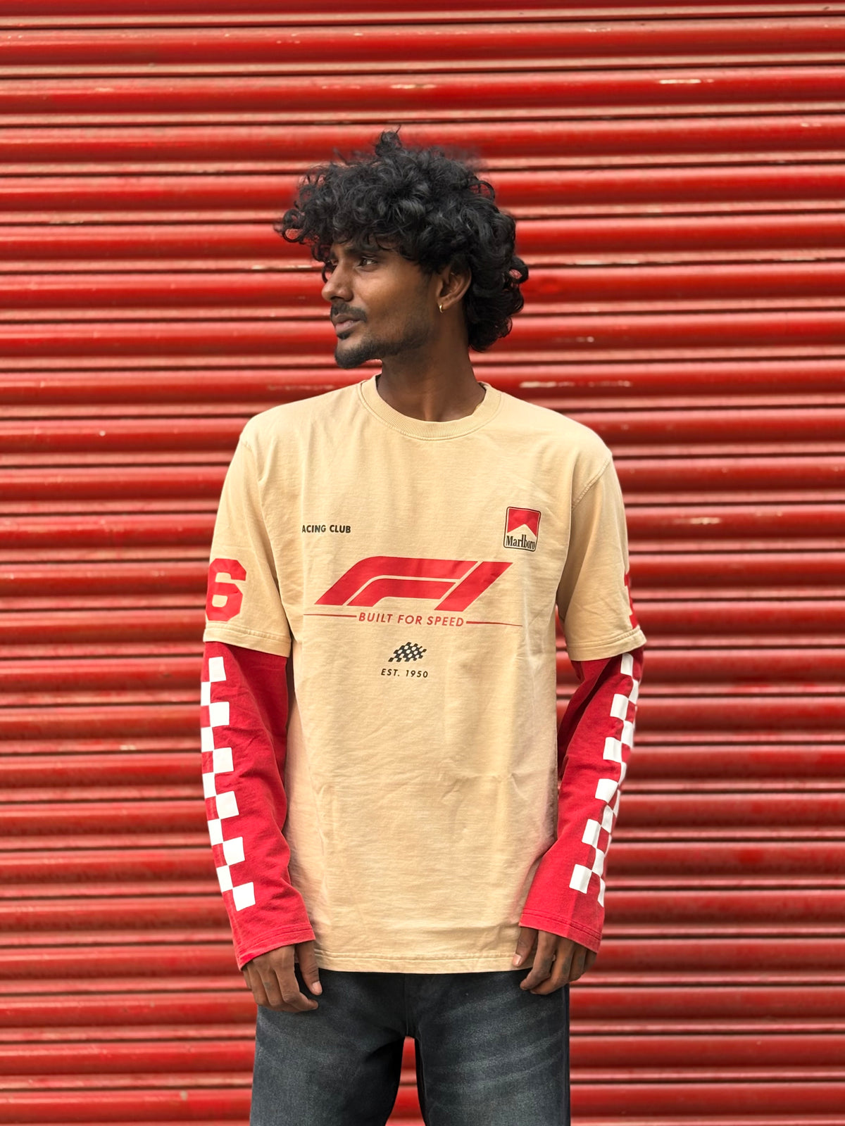 Beige Doctor Sleeve Tshirt
