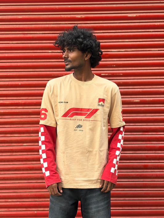 Beige Doctor Sleeve Tshirt