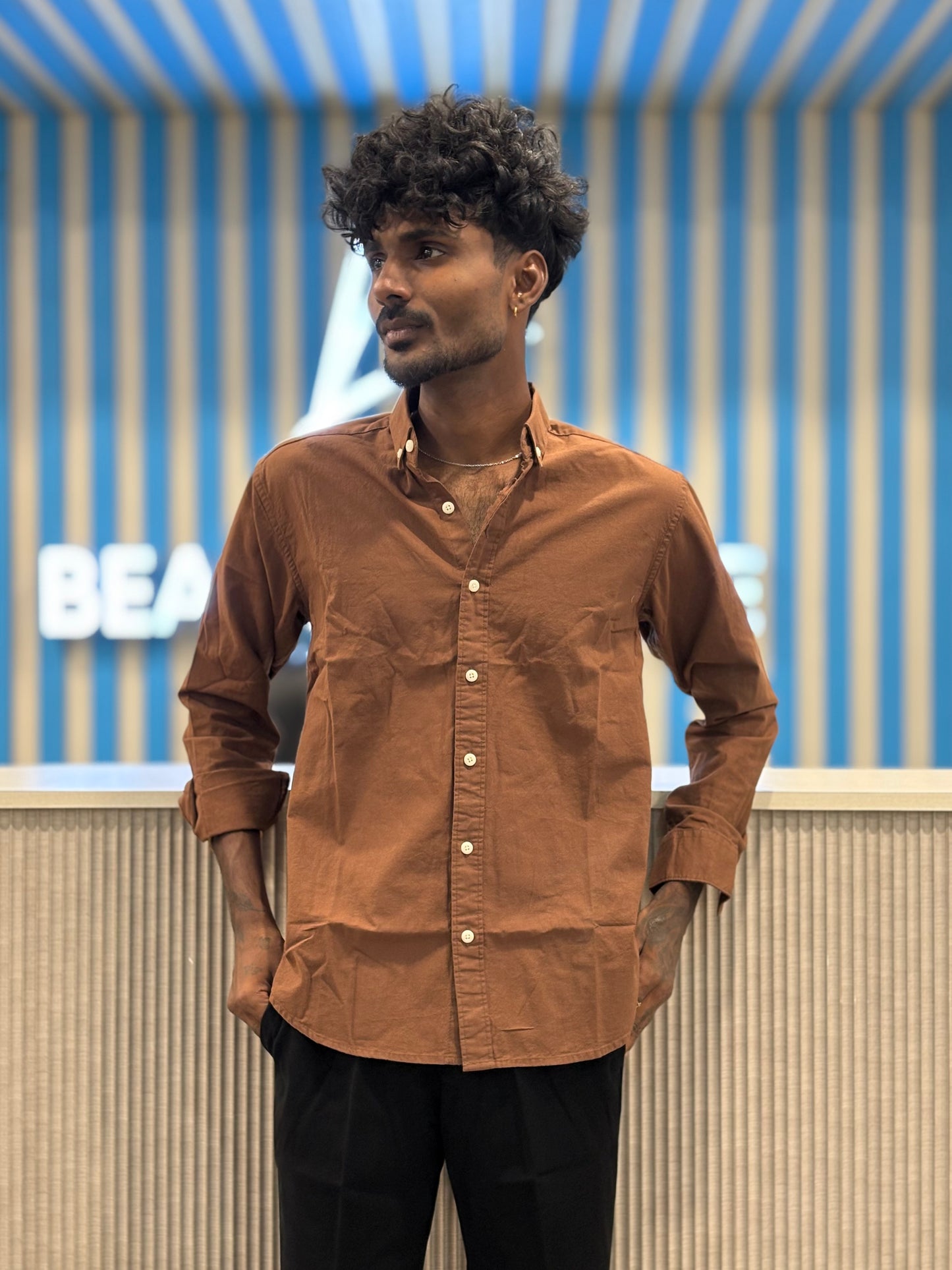 Brown Linen Shirt