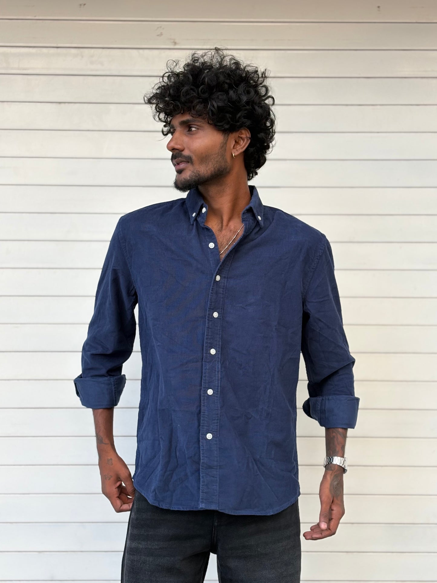 Blue Corduroy Shirt