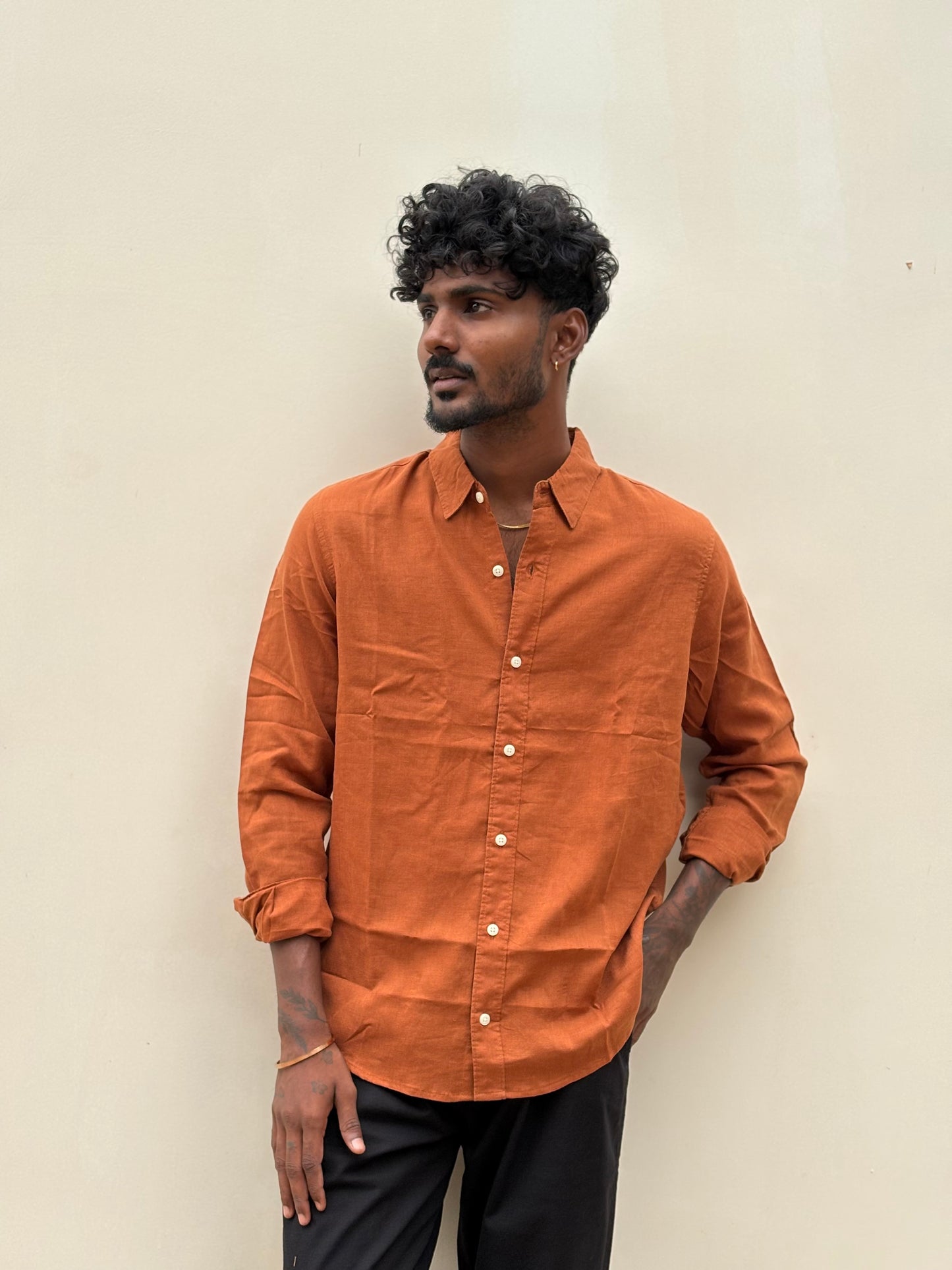 Brown Linen Shirt