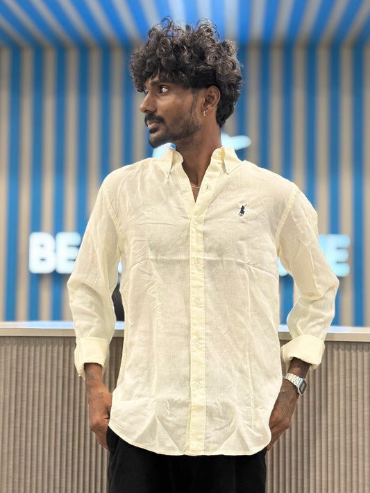 Light Yellow Linen Shirt